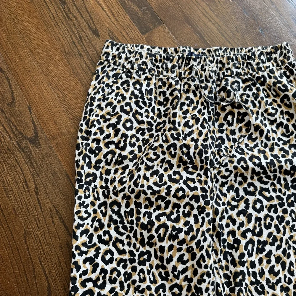 J. Crew , Leopard Print pull on cotton blend Ankle Pants, Size 12